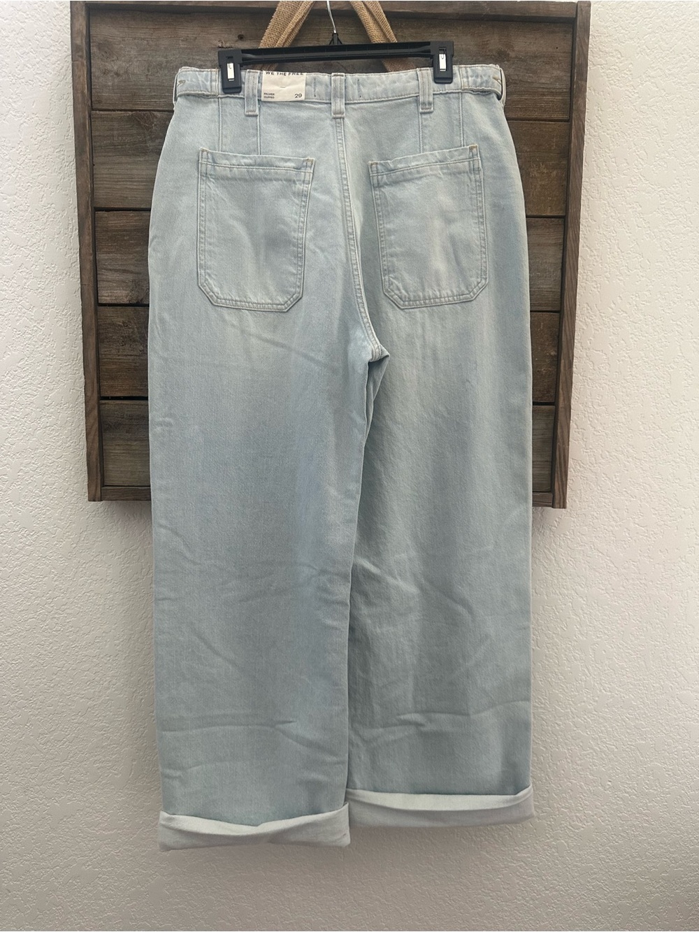 Free People We the Free Palmer light wash cuff denim jeans size 29 NWT - Picture 3 of 13